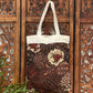Schoudertas, gevoerd met rits. Tote bag, kleine shopper model 5