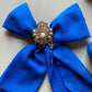 Slendang blauw, zonder broche