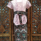 Set sarong en kebaya, roze, kindermaten