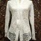Luxe en elegante kebaya, gevoerd en met rits, wit, maat S t/m XXL