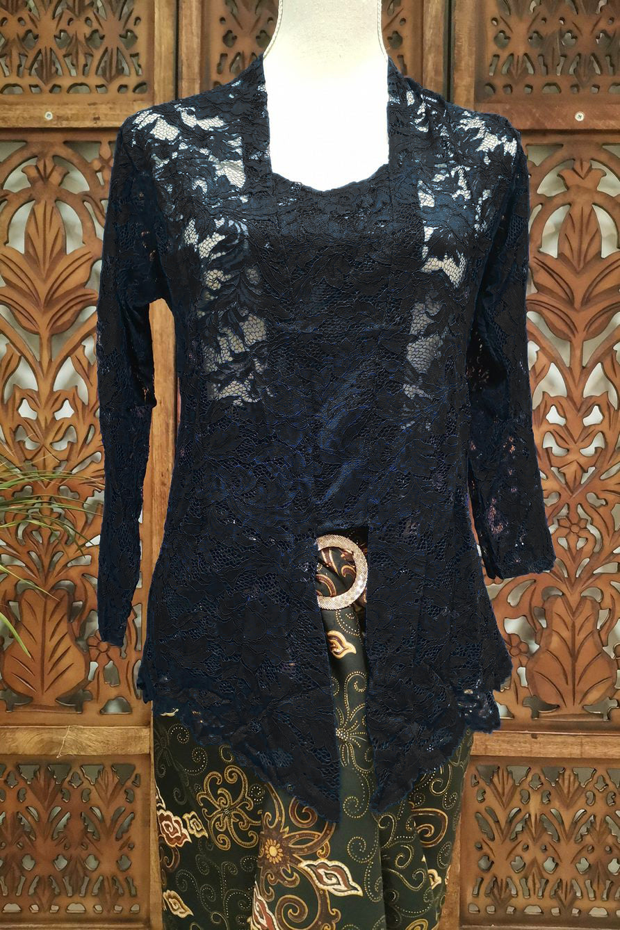 Kebaya zwart, kebaja traditioneel, diverse maten