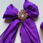 Slendang paars, zonder broche
