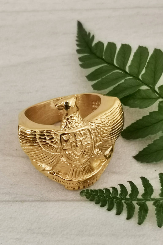 Ring Garuda kleur goud, diverse maten
