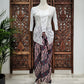 Wikkelrok sarong Lereng Dusty of Coklat met gesp