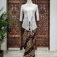 Wikkelrok sarong Lereng Dusty of Coklat met gesp