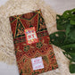 Traditionele sarong Prada Bali Keong verschillende rood/oranje tinten