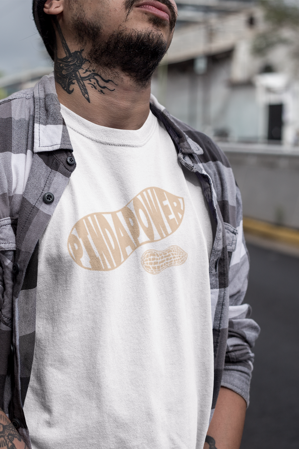 T-shirt Pindapower bedrukking voorkant