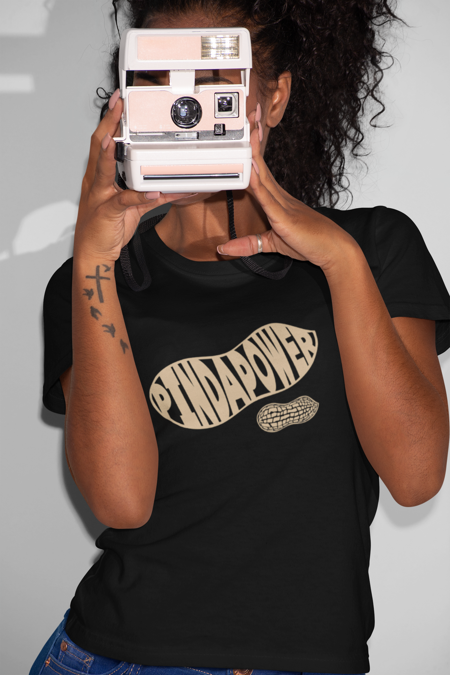 T-shirt Pindapower bedrukking voorkant